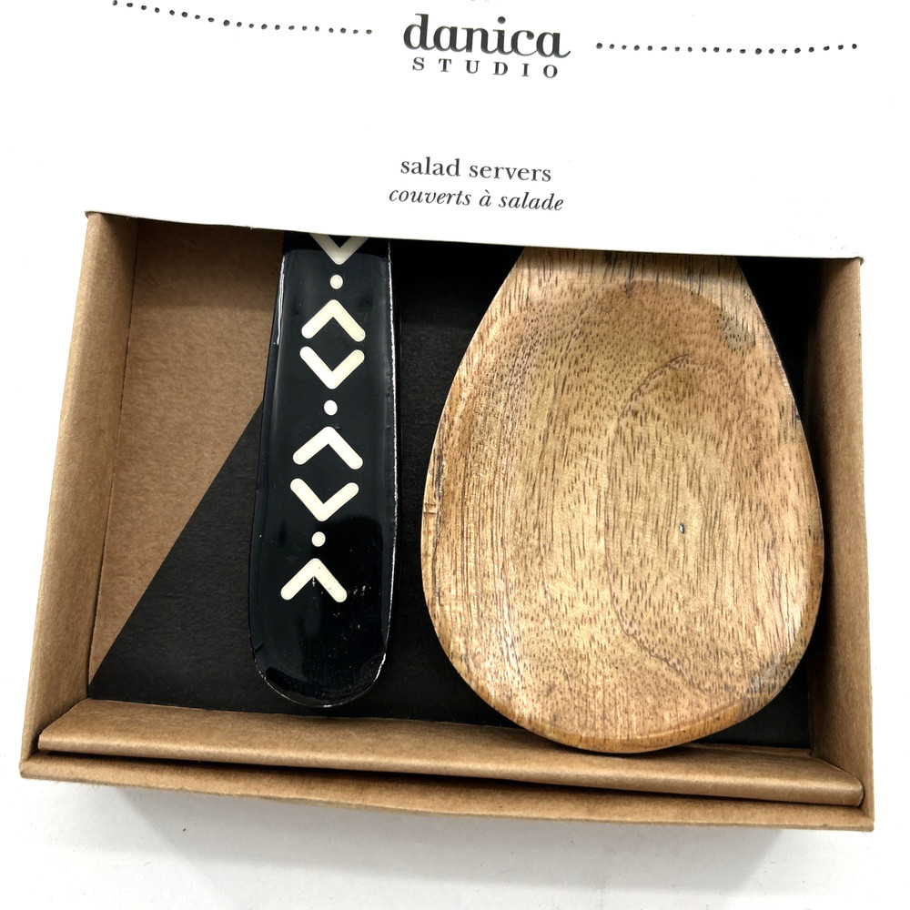 Danica Studio Ziggy Mango Wood Salad Servers