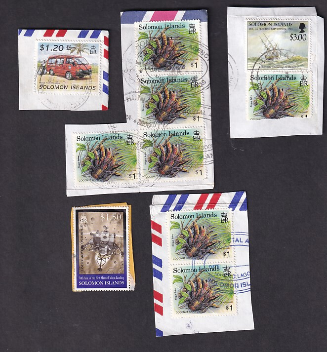 Solomon Islands modern pieces x15 combination & some postmark interest