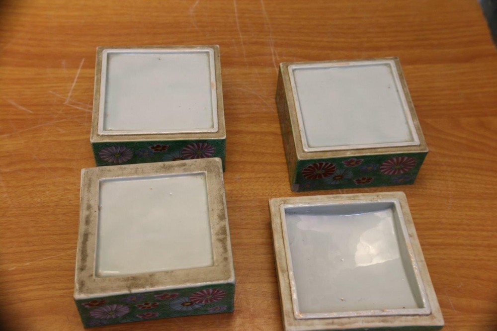 Antique Japanese porcelain stackable box Porcelain Stackable box.