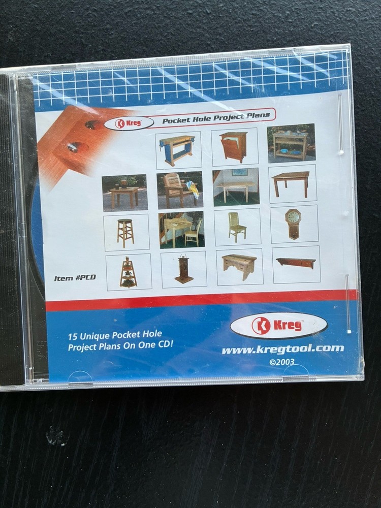Kreg - Pocket Hole Project Plans. (CD)- NEW SEALED