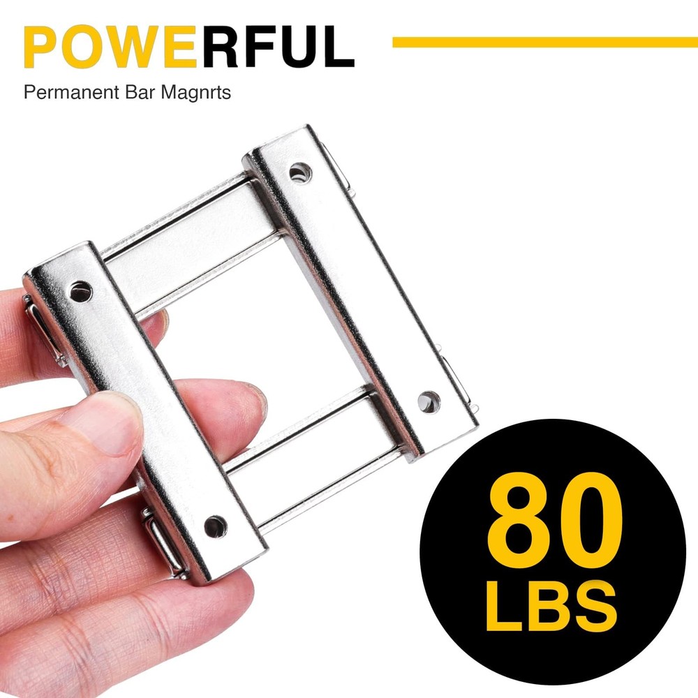 Strong Neodymium Rectangular Pot Magnets with Counter Bore, 70LBS(25 KG) Pull...