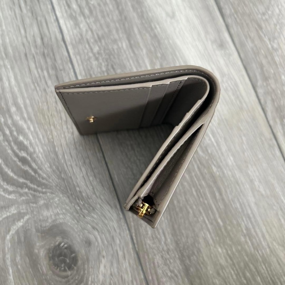 CELINE Two Fold Wallet Gray Item From Japan