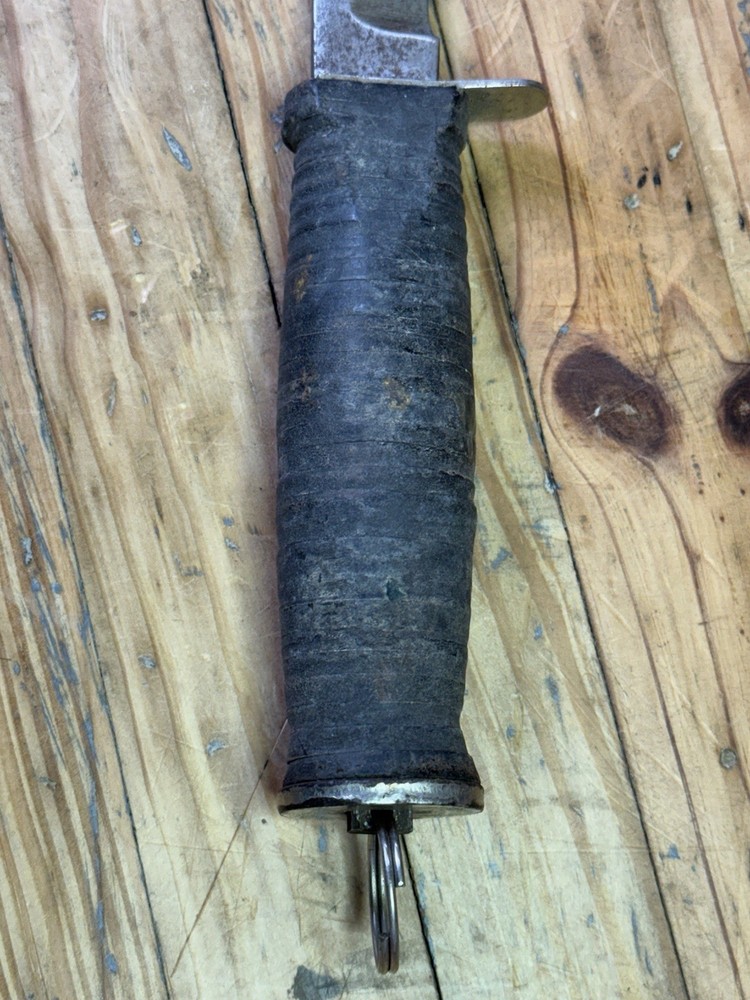 Vintage WW2 Era Leather Strap Handle Fighting Knife