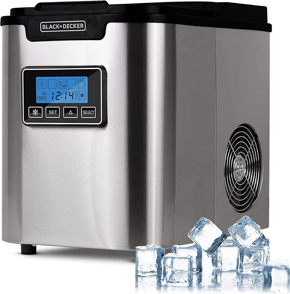 BLACK+DECKER BIMY126S 26-lb Countertop Ice Maker Silver with Defect
