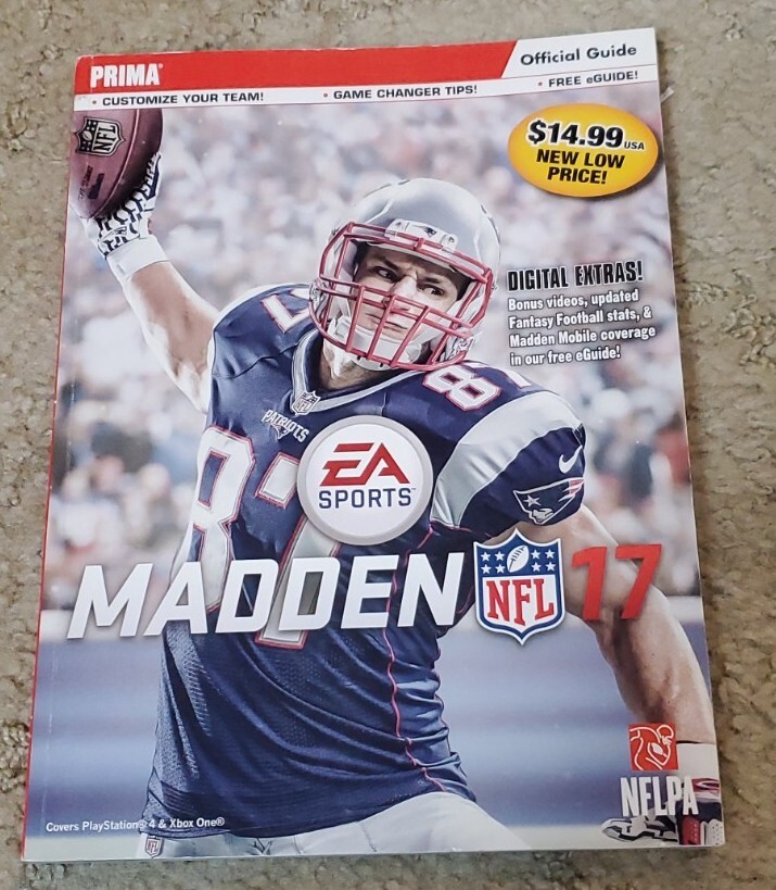 Madden 17 Offical Guide With Rob Gronkowski On Cover