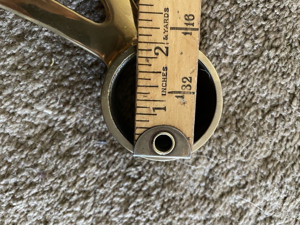SOLID BRASS Bar Pub Foot Rail Support Pipe Bracket