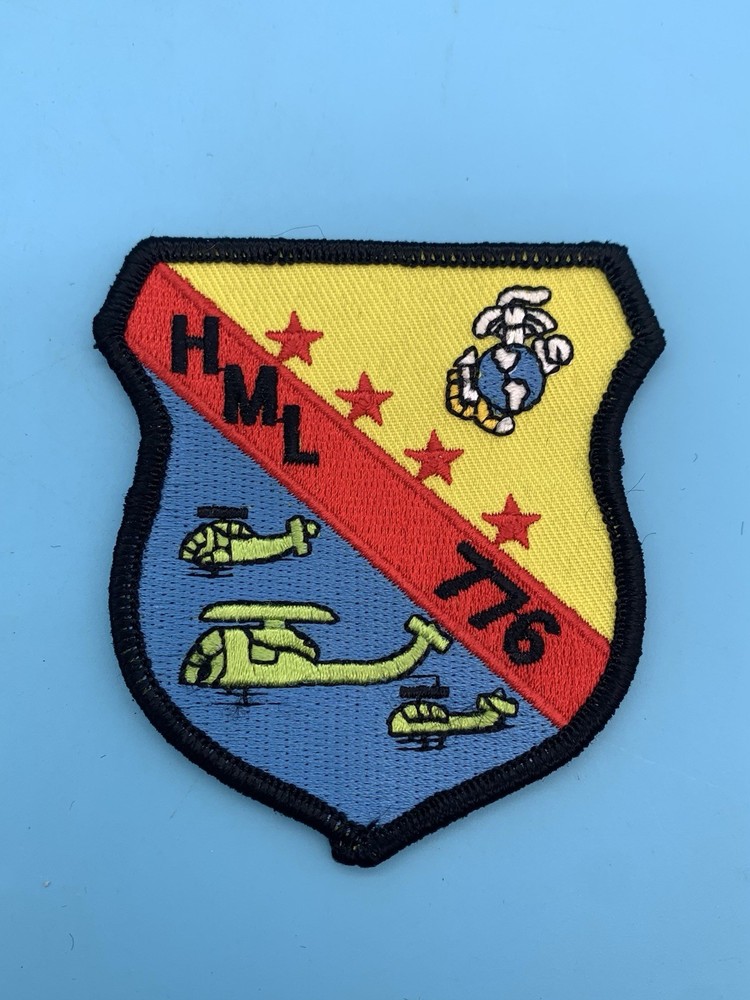 US Marine HML 776  Light Helicopter Squadron embroidered Patch. Unused