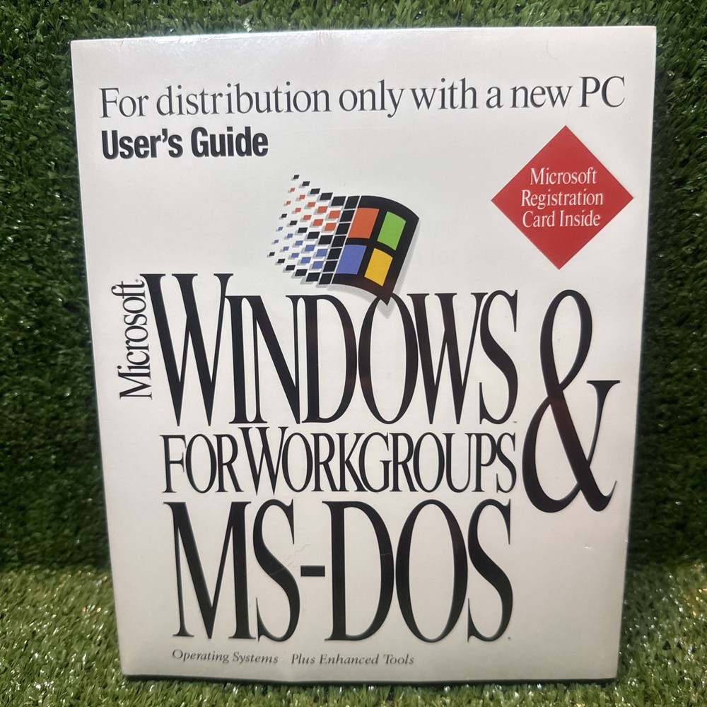 Microsoft MS-DOS & Windows for Workgroups MANUAL ONLY (NEW sealed) NO DISK