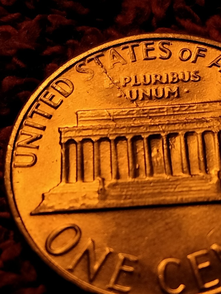 Bu 1982 P Lincoln Memorial Cent Long Die Break