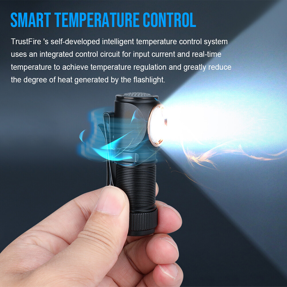 Trustfire 1000 LM Bright LED Flashlight EDC Rechargeable Work Light Waterproof