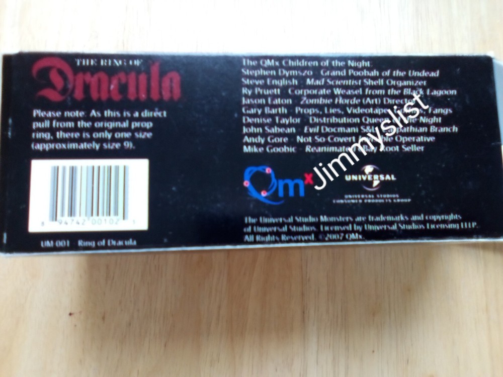 QMx Dracula ring very rare #54