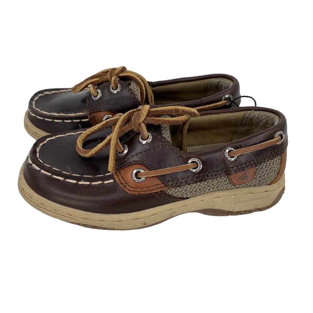 Sperry Boys Leather Bluefish Loafers Size 9.5