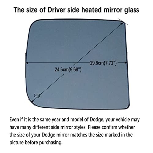 Heated Repl. Glass Left Driver Side Compatible with Driver Side Upper (Left)