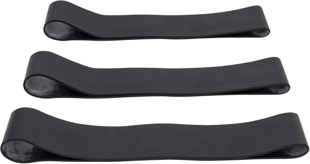3-Pack Elastic Rubber Helmet Bands for Optimal Security & Organization - Black