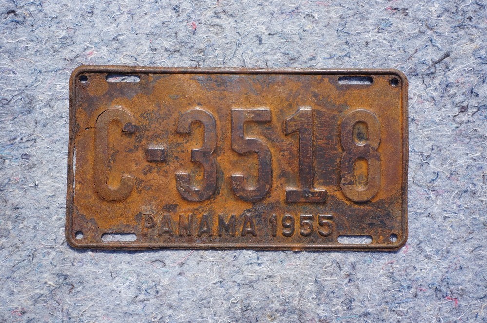 1955 PANAMA License Plate