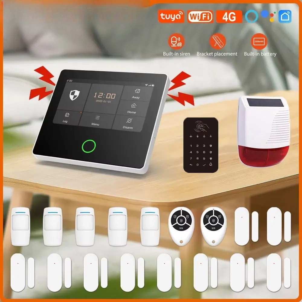 WiFi 4G Home Security System Wireless Security Protection Tuya Smart Home Alarms