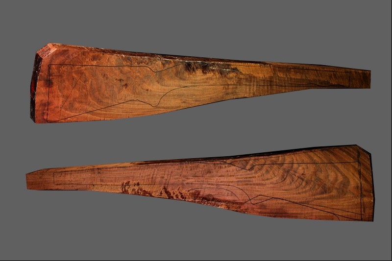 Claro walnut rifle gunstock blank, cl4