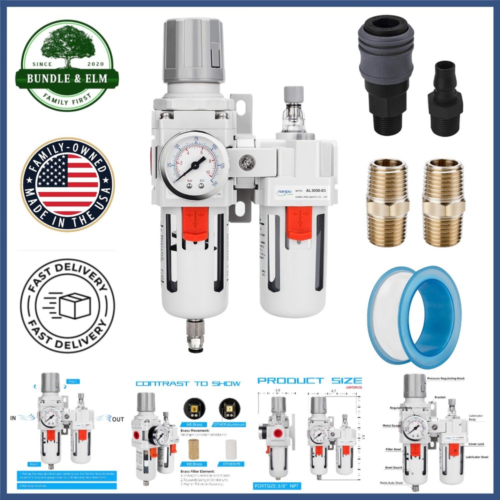 Compressed Air Lubricator and Filter Combo with Excellent Filtering Performance