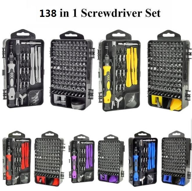 138/25pc Multi Small Precision Screwdriver Set Bits For Phone PC Repair Tool Kit