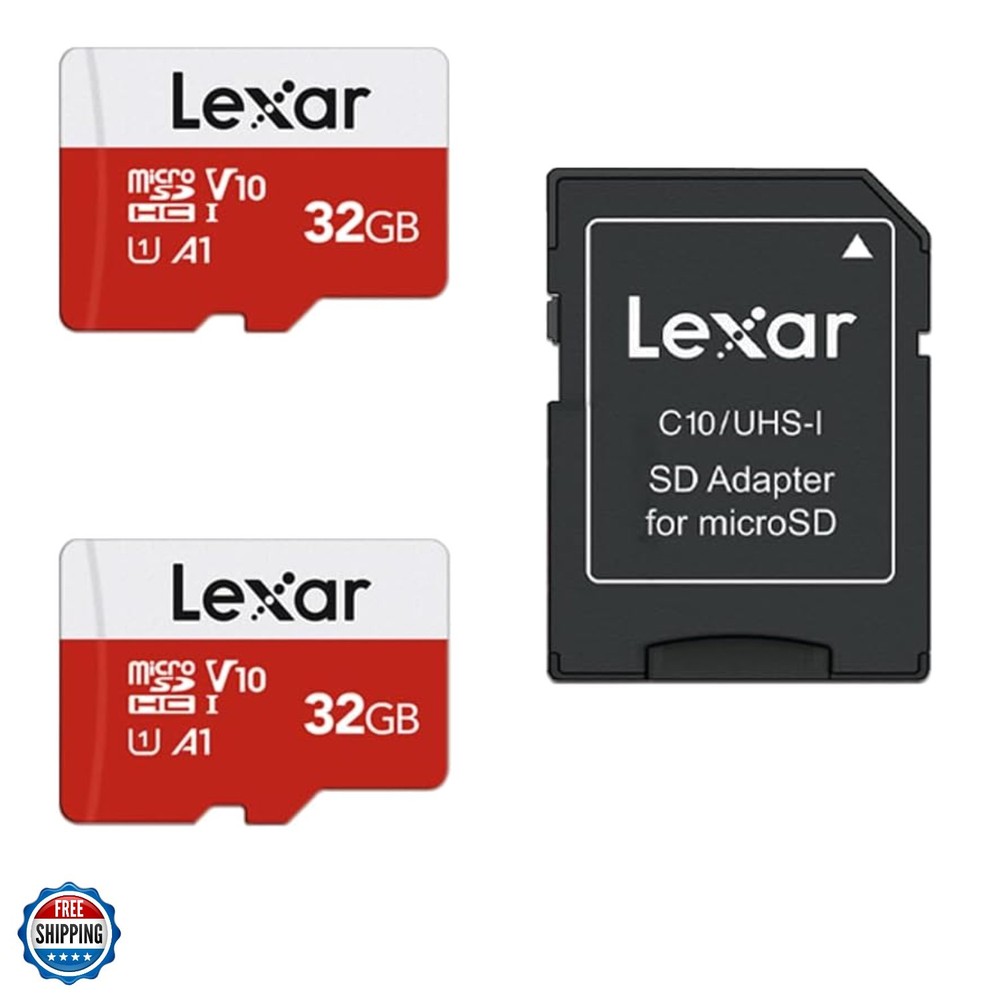 32GB Micro SD Card 2 Pack, microSDHC UHS-I Flash Memory Card with Adapter - U...
