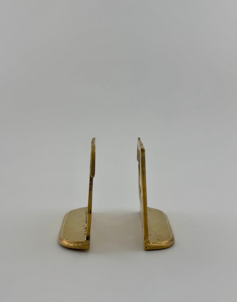 Vintage Brass BOSS CEO Executive Bookends Pair