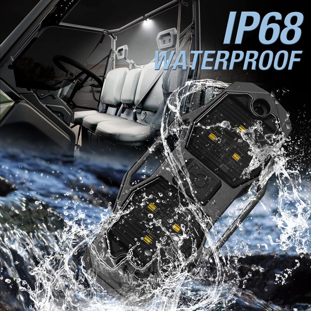 Universal 12V LED Dome Light for UTV Roll Bar, Interior & Map Lighting