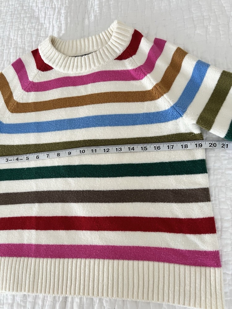GAP Crewneck Happy Striped Sweater Size Medium EUC