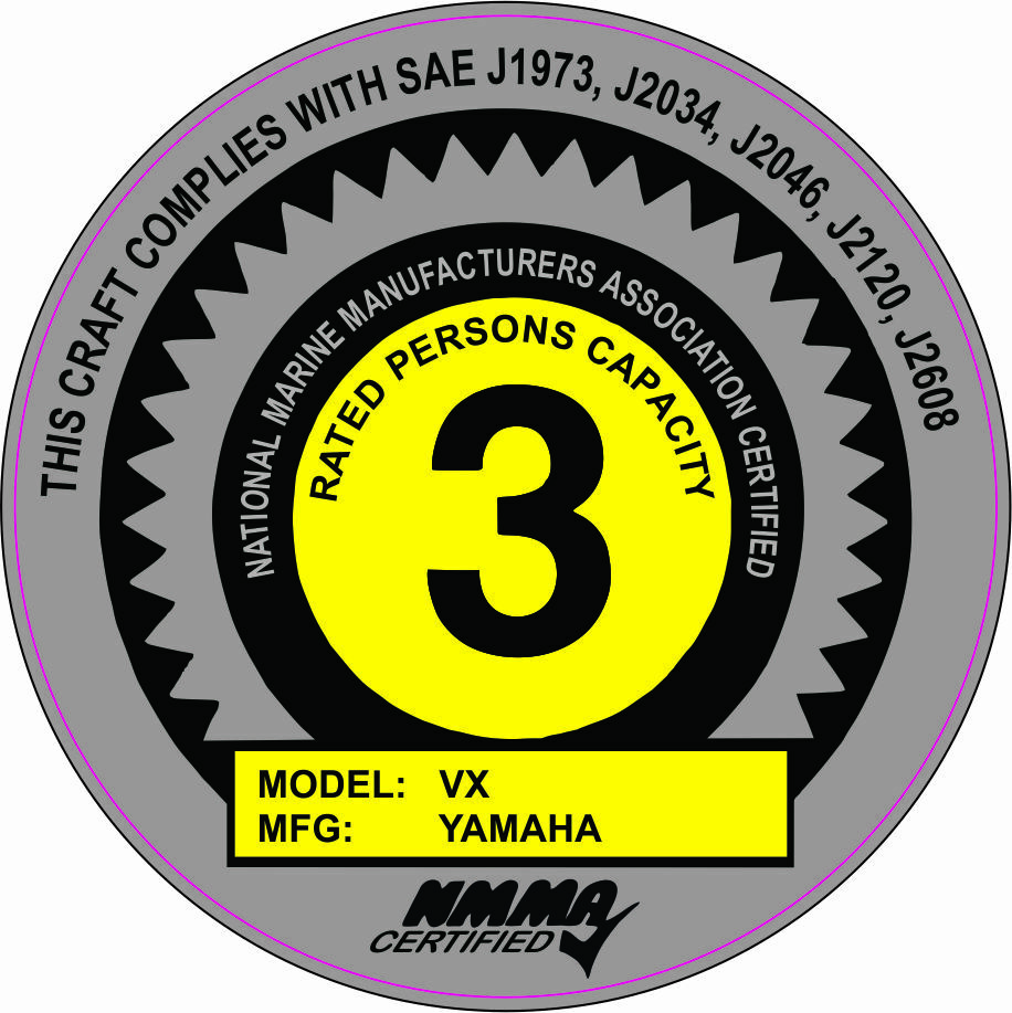 YAMAHA WAVERUNNER VX 2016-2018 Graphics / Decal Warning / Sticker Kit