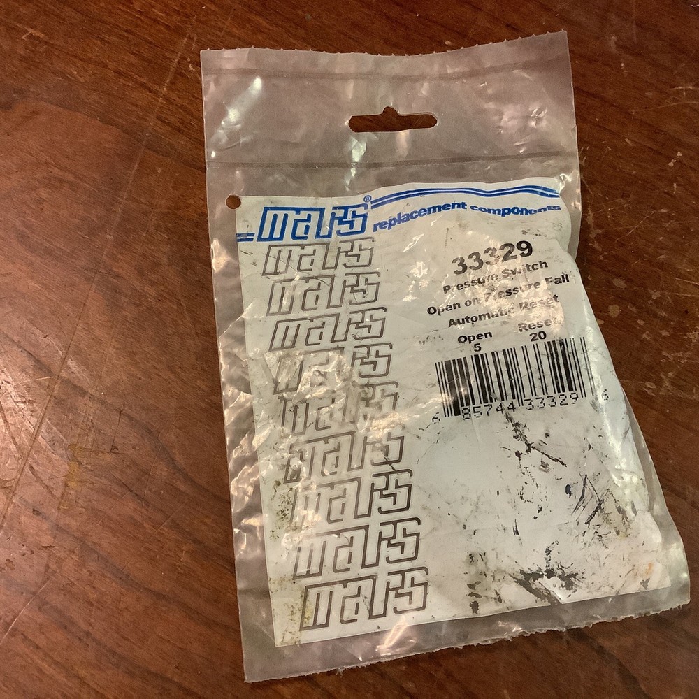 Mars 33329 Pressure Switch Open On Pressure Fall Open Reset