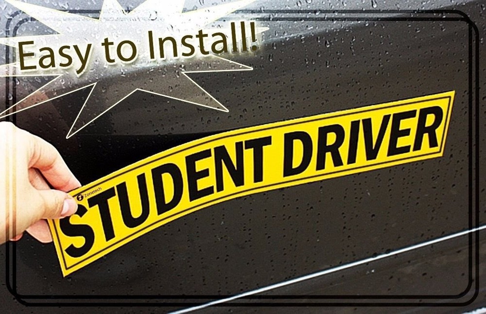 MAGNETIC STUDENT DRIVER REFLECTIVE SIGNS (3)
