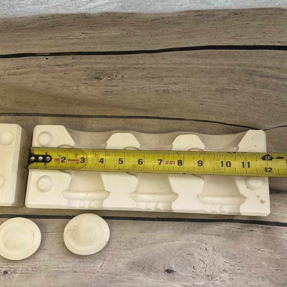 Vintage Unbranded Ceramic Casting Mold Three Jars W/Lids #C-28