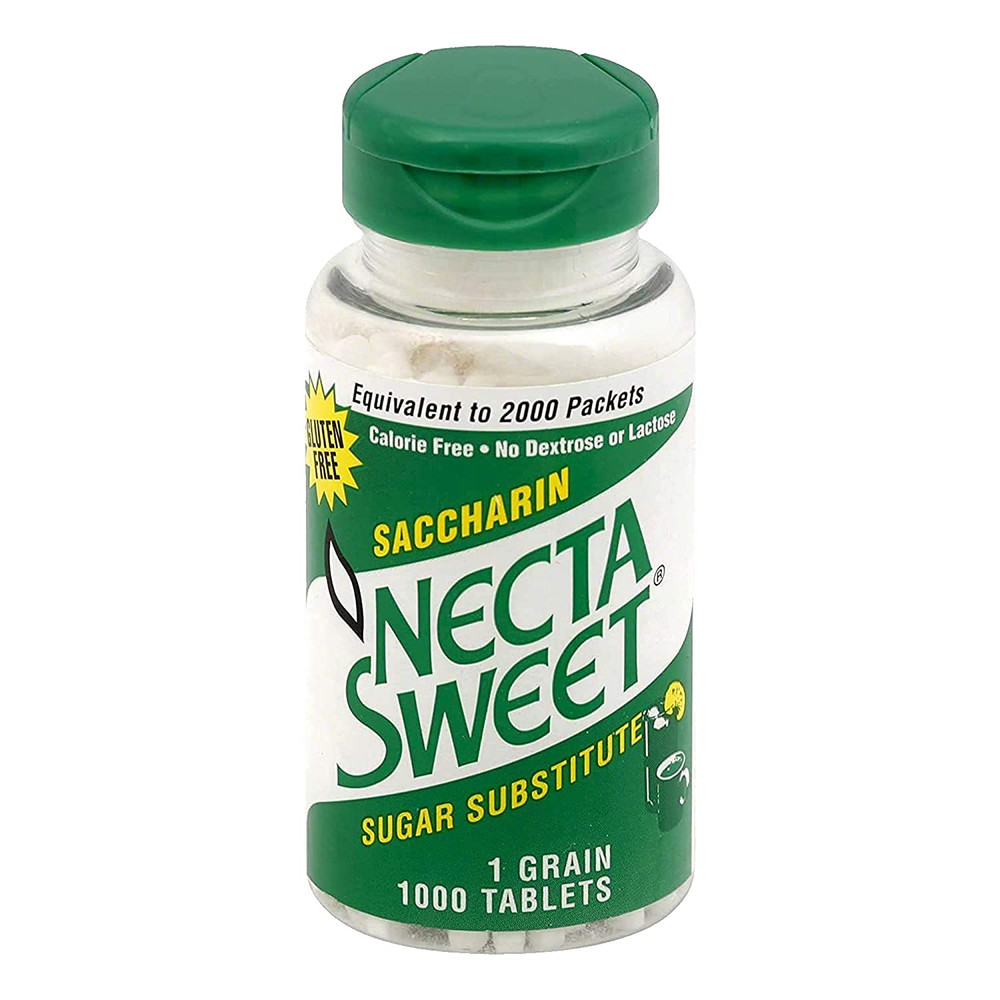 Saccharin Tablets, 1-Grain, 1000 Tablet Bottle