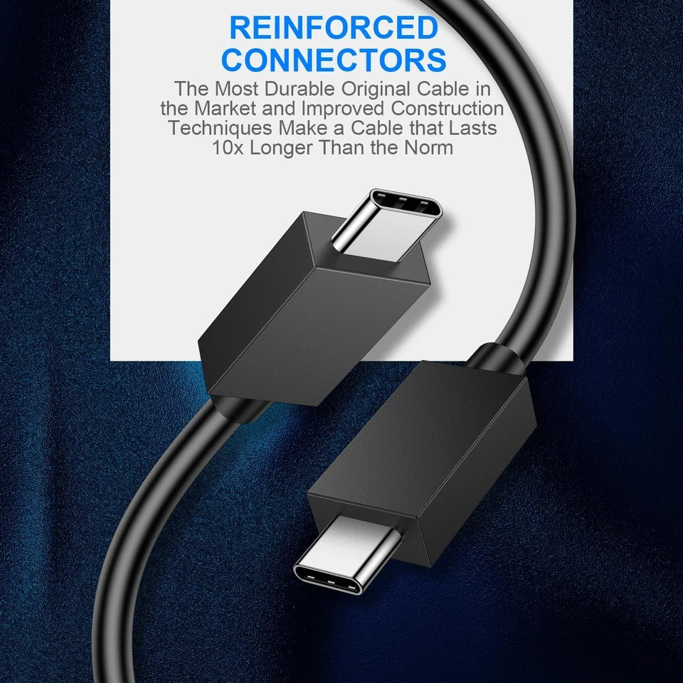 PS5 Controller Charger – 2 Pack 5FT OEM Original 3A Fast Charging Cable USB C to