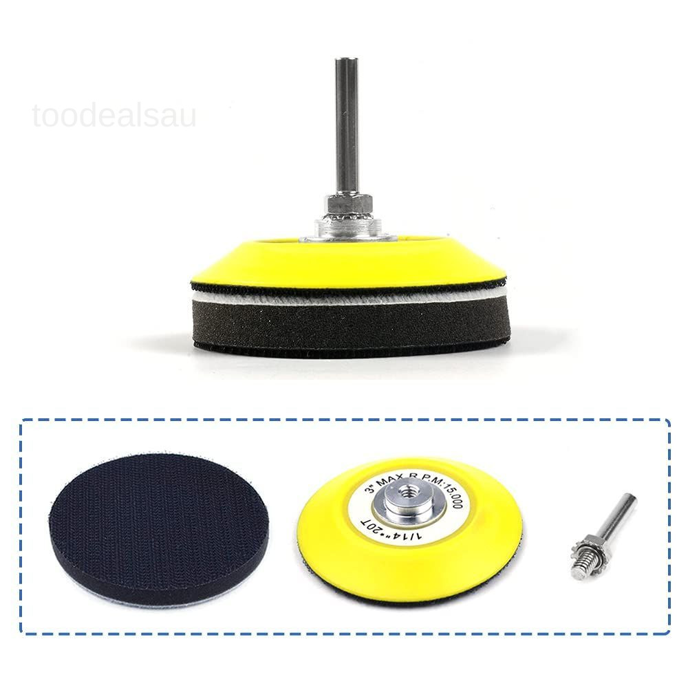2 Packs 3 Inch Hook and Loop Sanding Backing Pads with Soft Foam Layer Buffering
