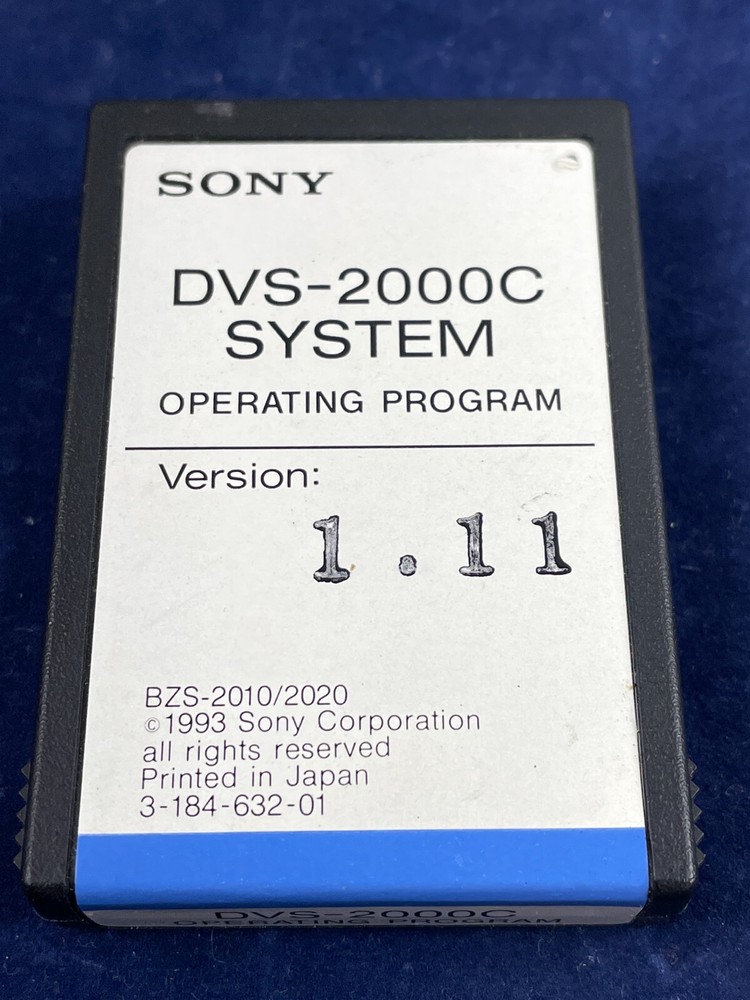 Sony DVS-2000C System Operating Program Version 1.11 3-184-632-01