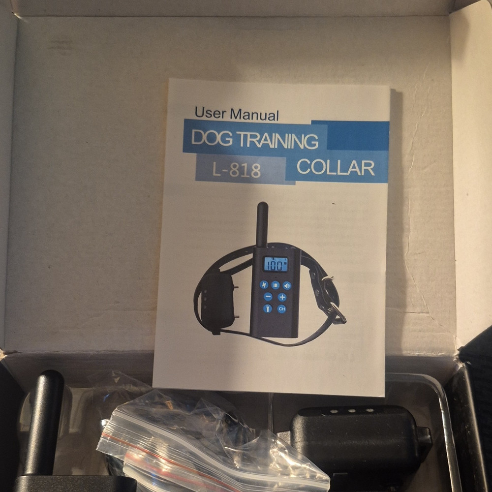 L-818 Dog Training Collar ( 2 collars ) with Remote Control, Black