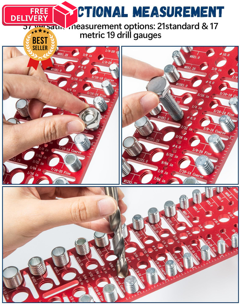 57 Nut and Bolt Thread Checker - Standard Metric Silver
