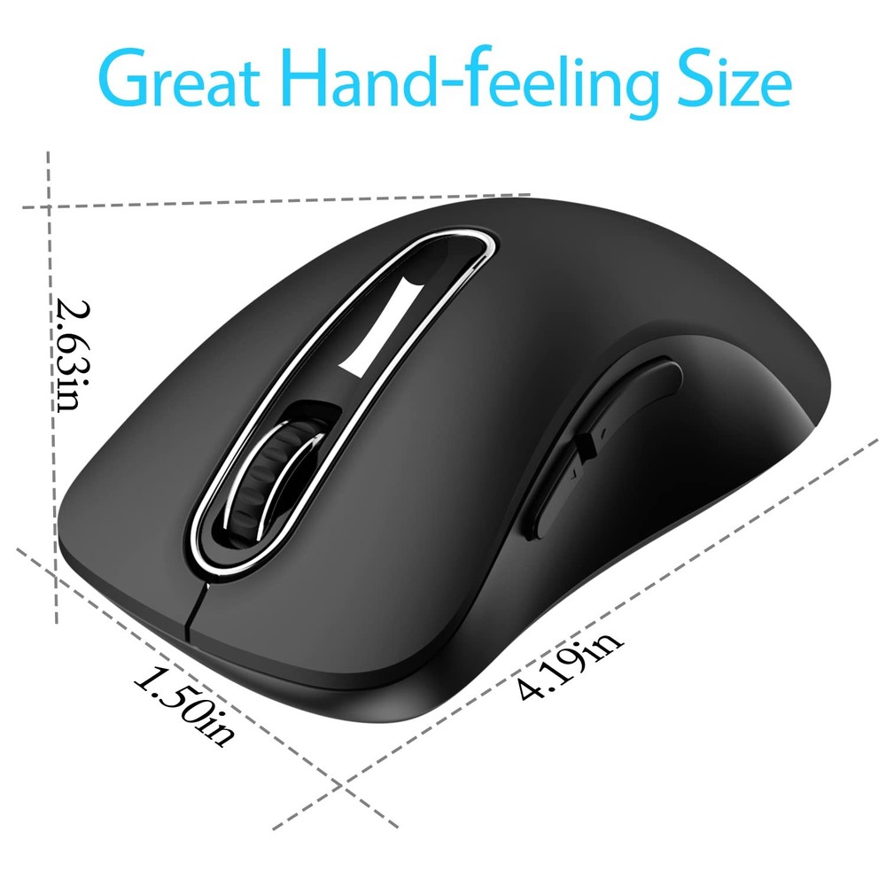 2.4G Wireless Mouse, 1400 DPI Computer Mouse with USB Receiver, Portable Wire...