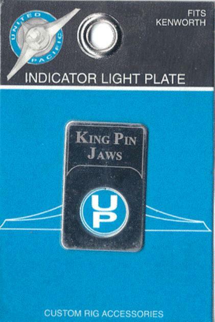 UP Indicator Light Plate Forward Wheel Diff for Kenworth Stainless Etched #48320