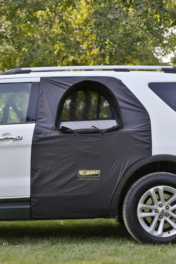 The OVERNIGHTER SUV Window Tent with Bug Screen and Retractable Awning – Grea...