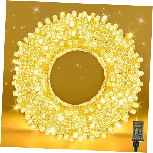 210 LEDs Warm White LED String Lights – 70FT Transparent Wire, 70FT, Warm White