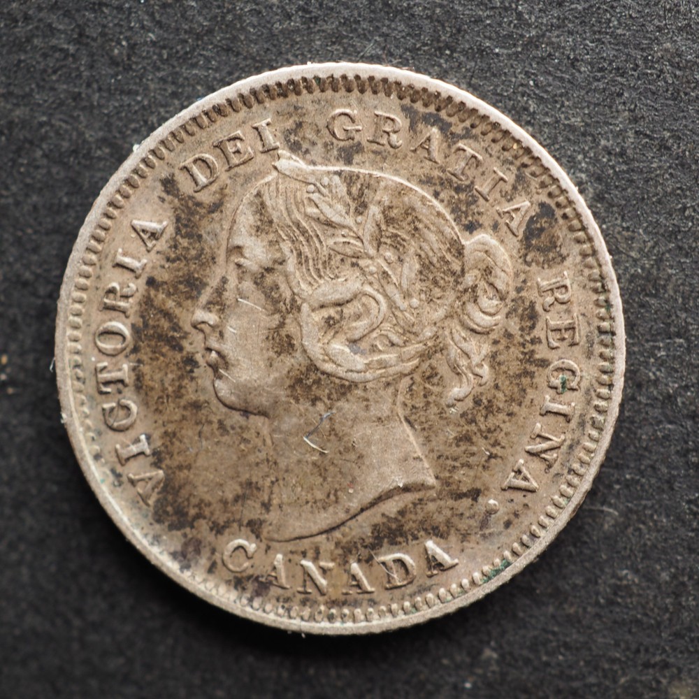 1886 CANADA 5 CENT SILVER**NICE** FREE SHIPPING! C1688