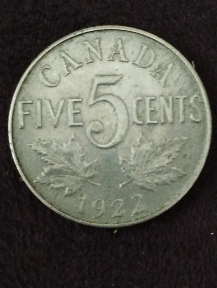 1922  canadian nickel