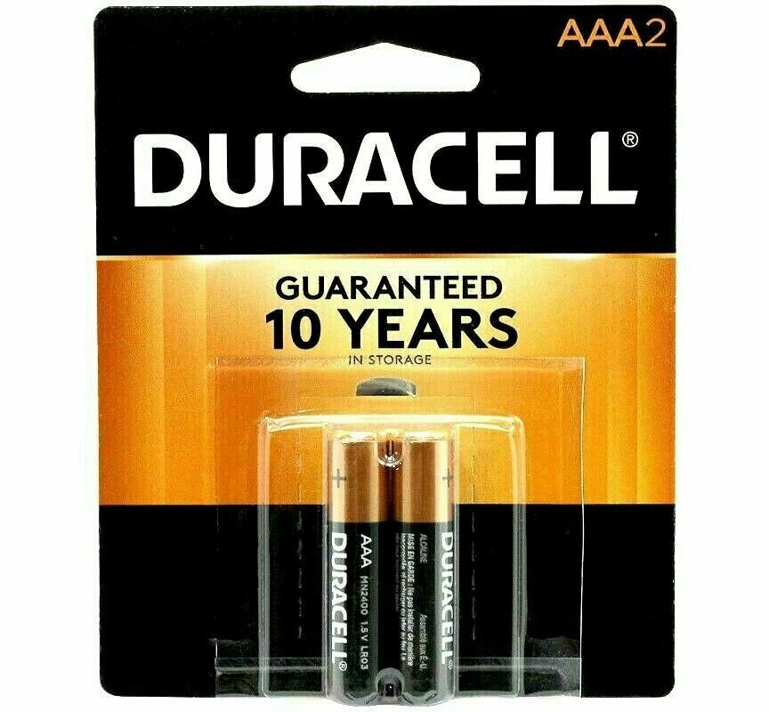 Duracell AAA 2 Pack Coppertop Alkaline Batteries