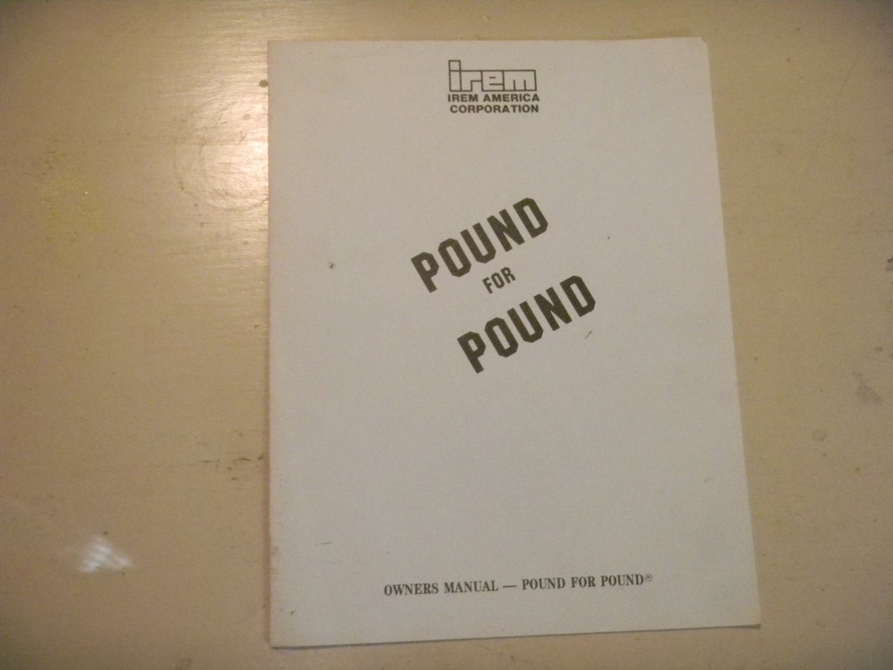 Original POUND FOR POUND irem   arcade video   game manual