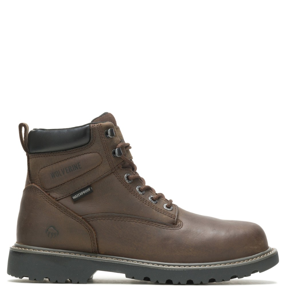 Wolverine Men Floorhand Waterproof Steel-Toe 6" Work Boot Work Boots