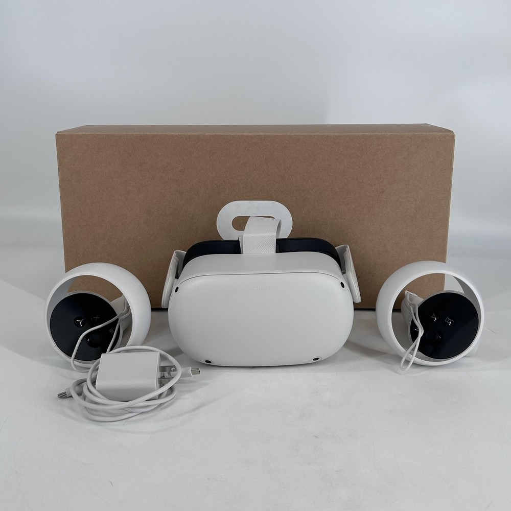 Meta Quest 2 VR Headset 256GB w/ Charger/Controllers/Regular Strap - Excellent