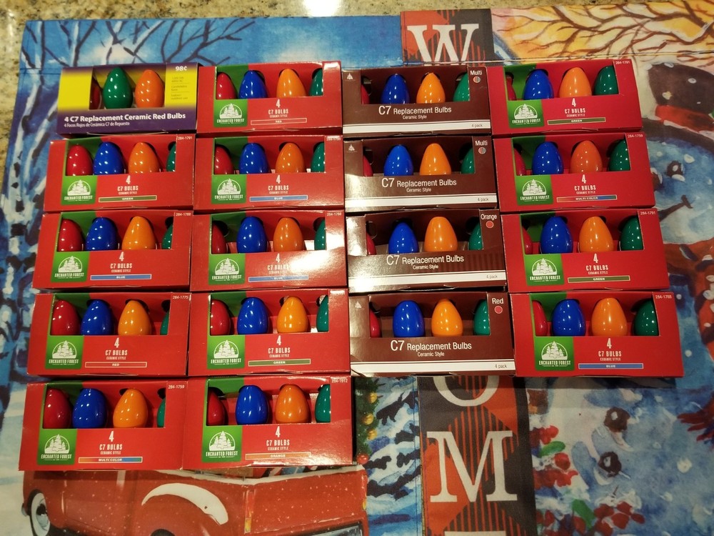 C7 Bulbs (6) pk bundles, app $2.38 pk
