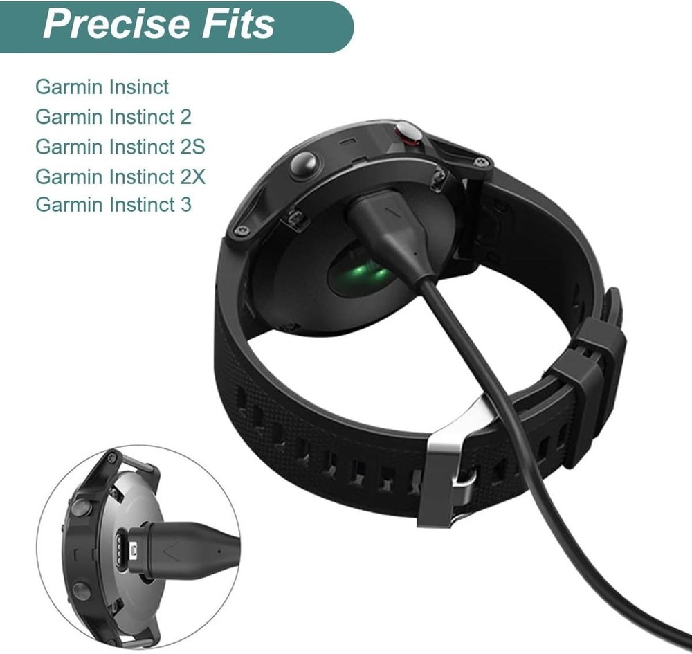Charger for Garmin Instinct & Instinct 2 2S 2X 3, Replacement Charging Cable ...