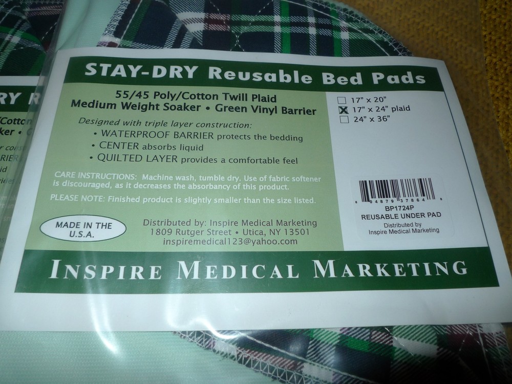 SMALL REUSABLE BED PAD PROTECTOR SALES Washable Comfort Liquid Absorbent